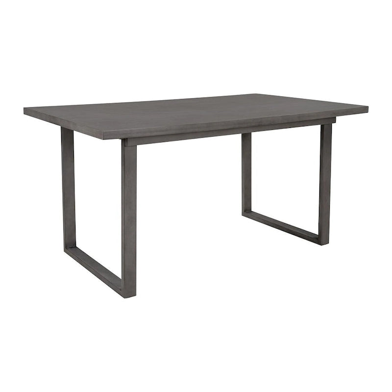 Table à manger rectangulaire en bois massif de 60" avec 4 chaises rembourrées et un banc