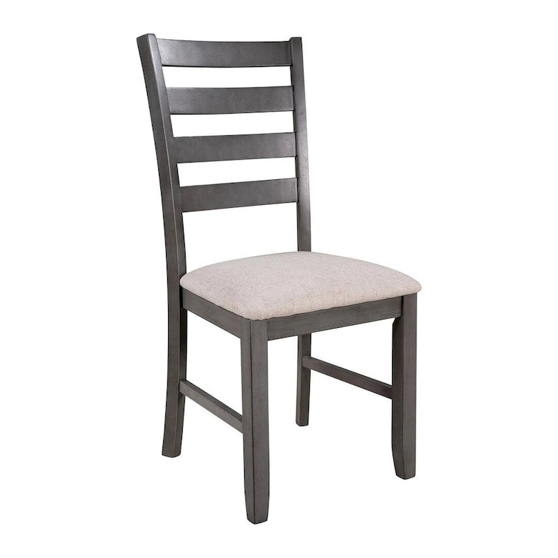 Table à manger rectangulaire en bois massif de 60" avec 4 chaises rembourrées et un banc