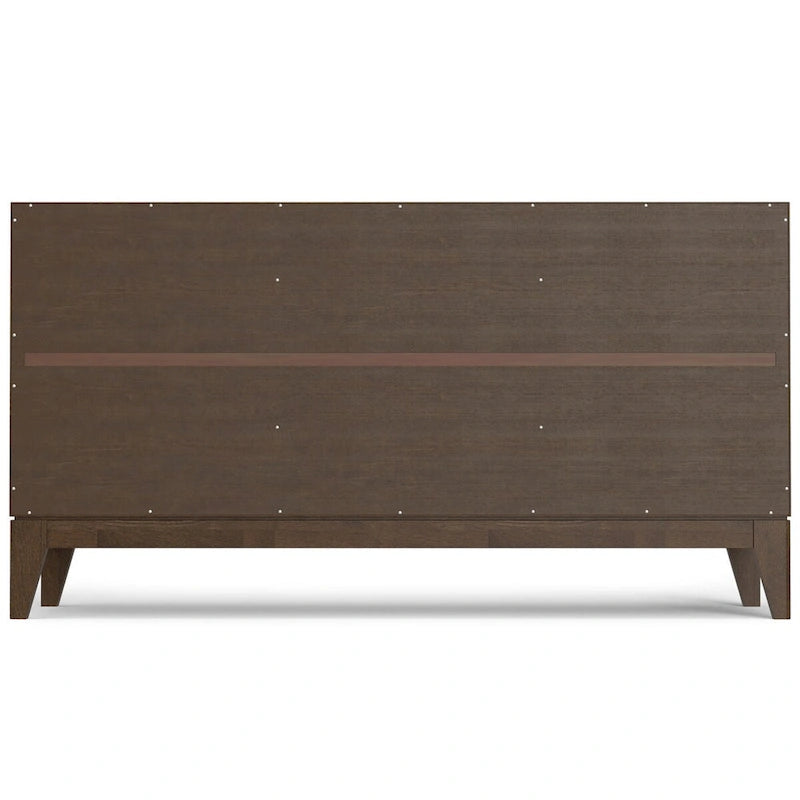 WYNDENHALL Pearson Buffet / Meuble de Rangement Rectangulaire Moderne en BOIS MASSIF de 60 Pouces de Large à 3 Portes, Noyer Marron