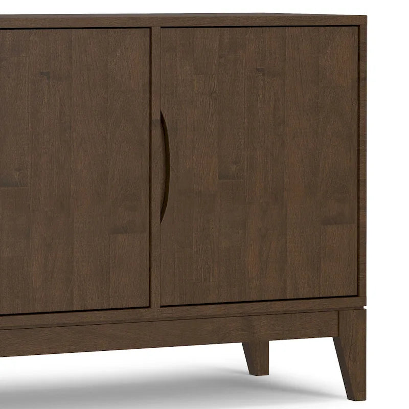 WYNDENHALL Pearson Buffet / Meuble de Rangement Rectangulaire Moderne en BOIS MASSIF de 60 Pouces de Large à 3 Portes, Noyer Marron