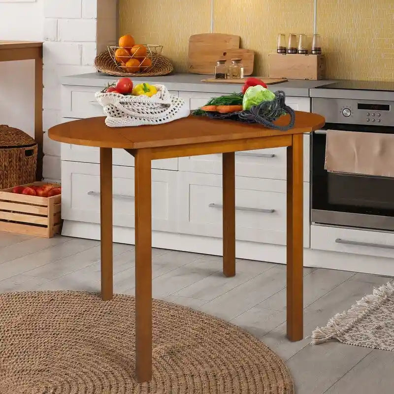 Table à manger rabattable Wings en bois massif - 39,25L x 23,25P x 29H