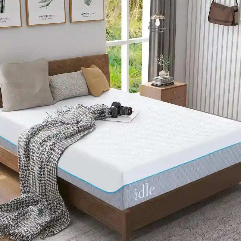Matelas en mousse à mémoire de forme gel de 12 pouces, matelas rafraîchissant à fermeté moyenne en boîte, CertiPUR-US