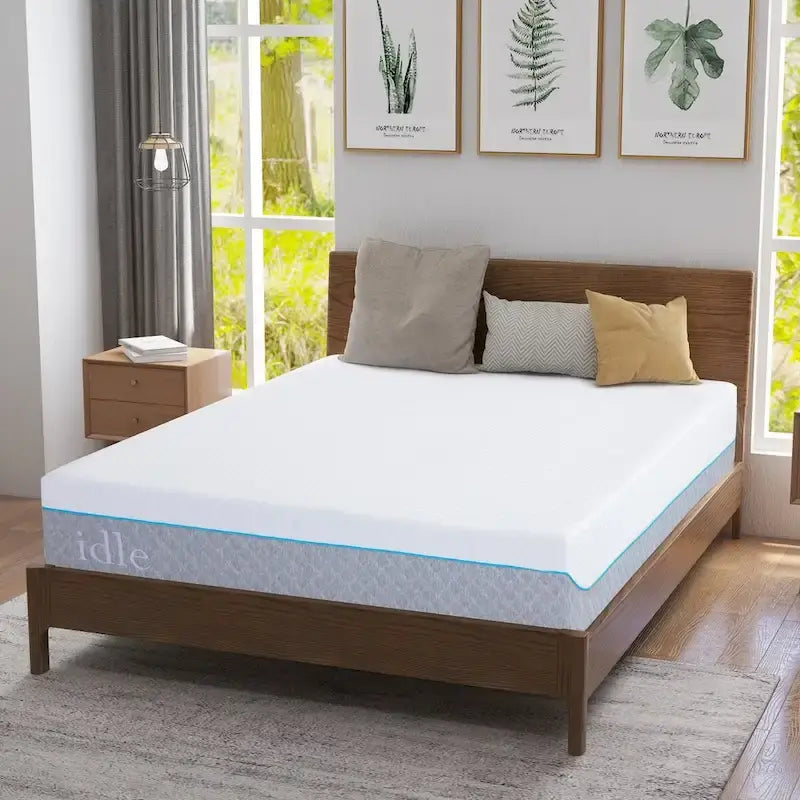 Matelas en mousse à mémoire de forme gel de 12 pouces, matelas rafraîchissant à fermeté moyenne en boîte, CertiPUR-US