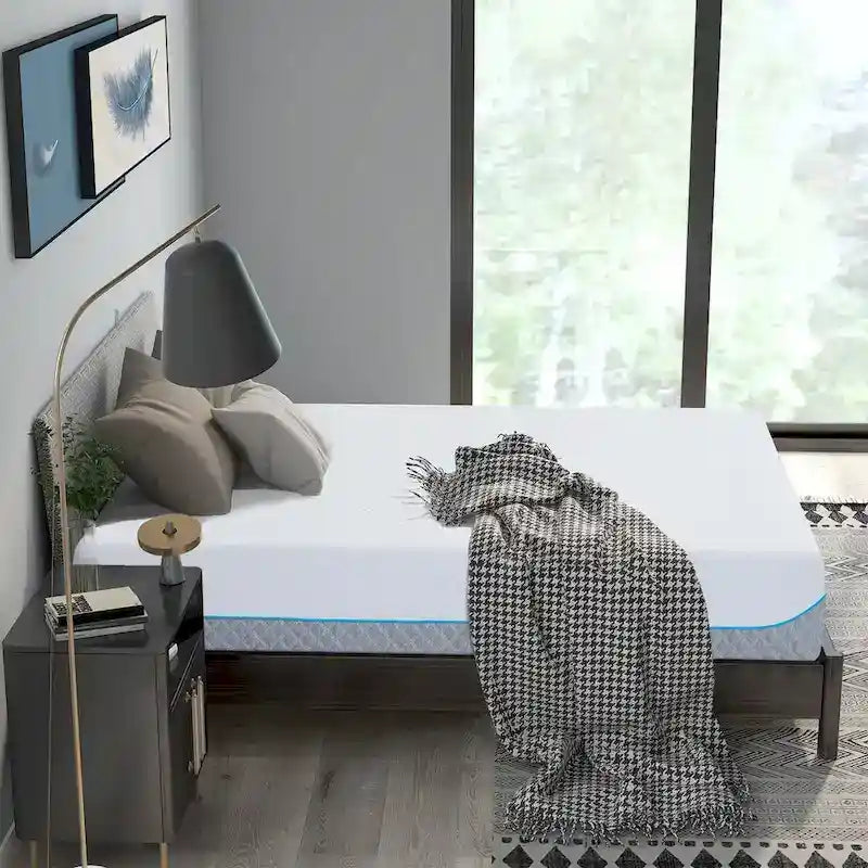 Matelas en mousse à mémoire de forme gel de 12 pouces, matelas rafraîchissant à fermeté moyenne en boîte, CertiPUR-US