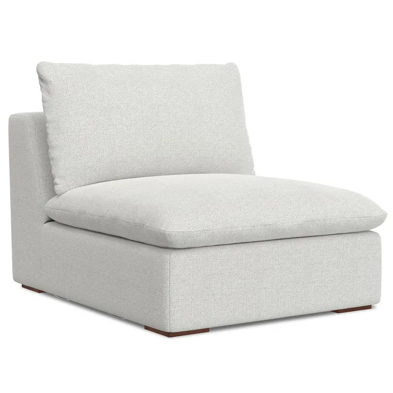 Ensemble modulaire canapé d'angle et pouf WyndenHall Marlee en tissu de performance chenille velouté