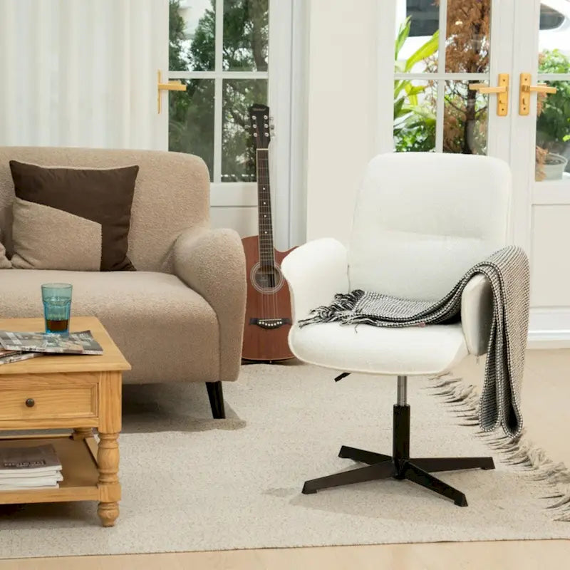 Fauteuil d'appoint rembourré HomyLin - Chaise pivotante avec accoudoirs