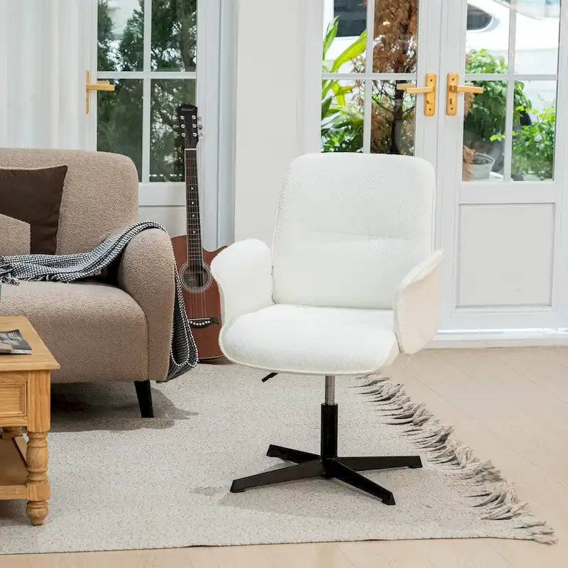 Fauteuil d'appoint rembourré HomyLin - Chaise pivotante avec accoudoirs