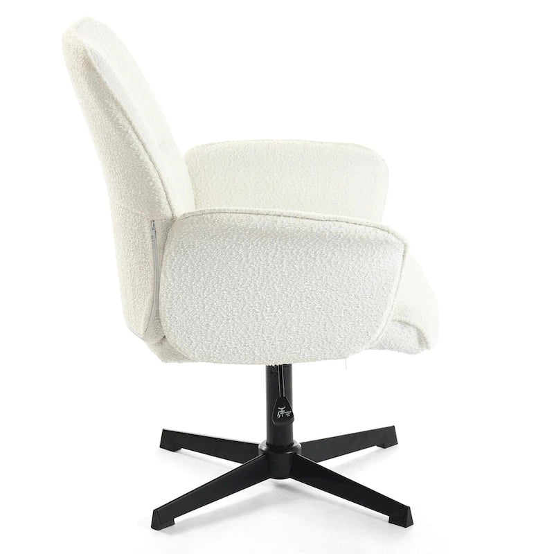 Fauteuil d'appoint rembourré HomyLin - Chaise pivotante avec accoudoirs