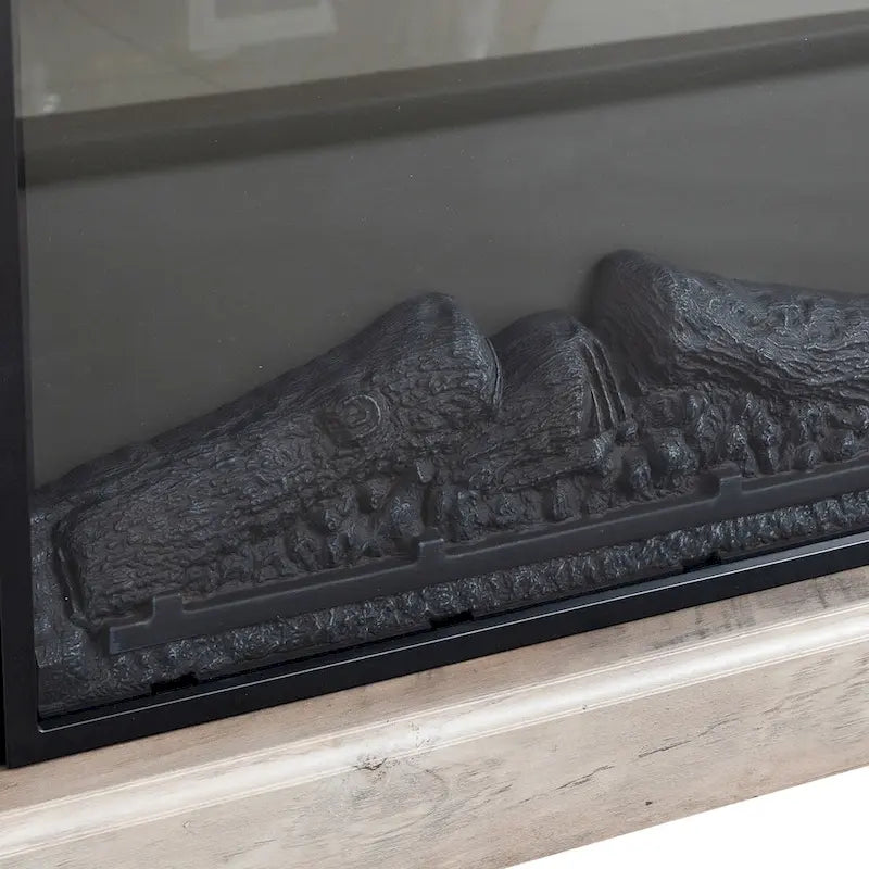 Meuble télé avec cheminée électrique et télécommande