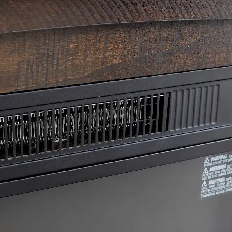 Meuble télé avec cheminée électrique et télécommande