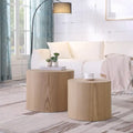 Table basse d'appoint en placage - lot de 2
