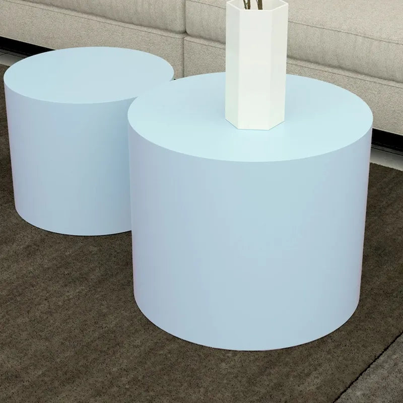 Table basse d'appoint en placage - lot de 2