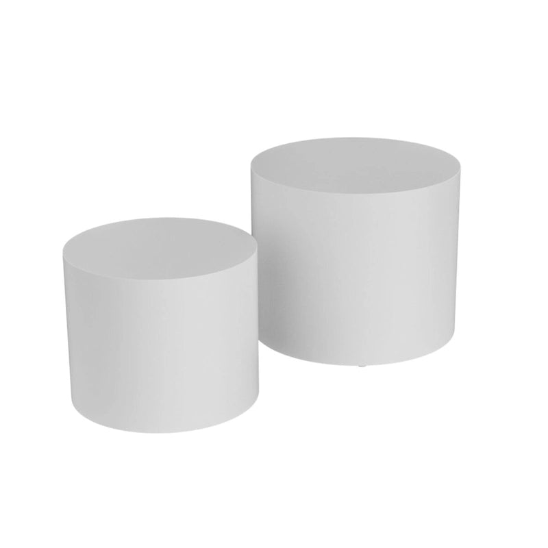 Table basse d'appoint en placage - lot de 2