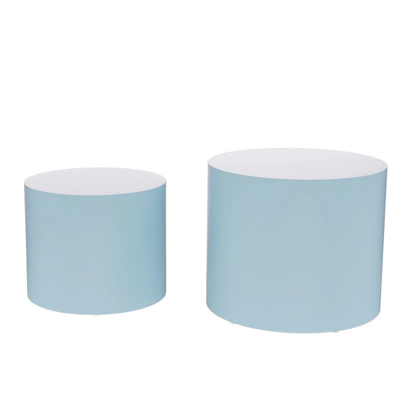 Table basse d'appoint en placage - lot de 2
