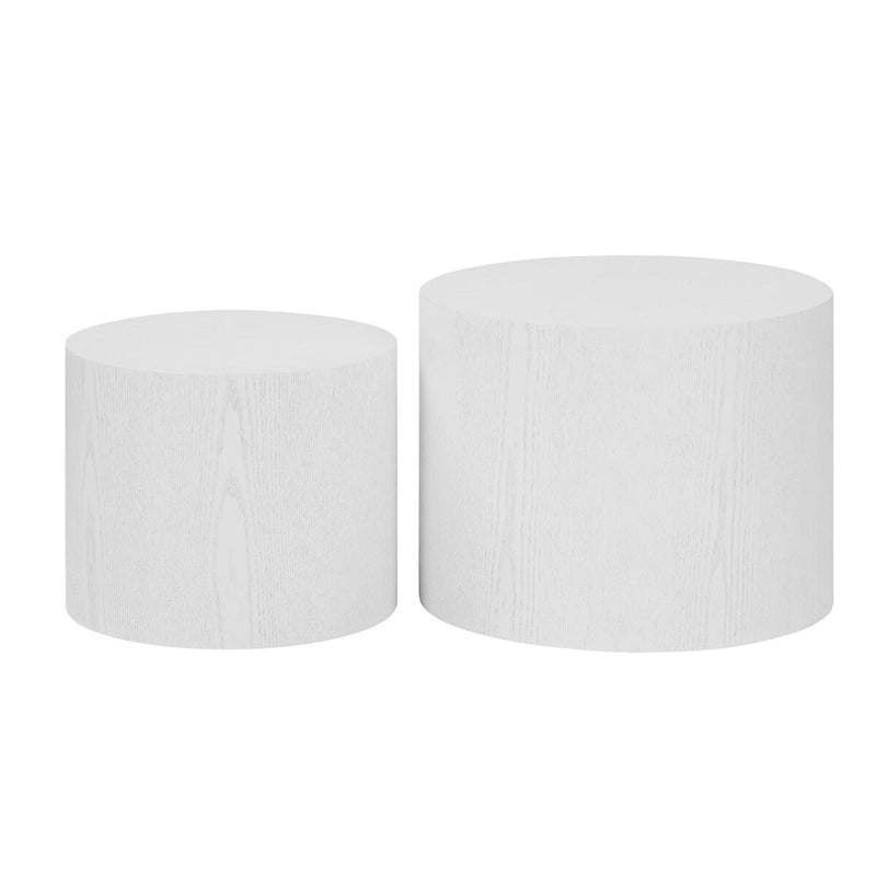 Table basse d'appoint en placage - lot de 2