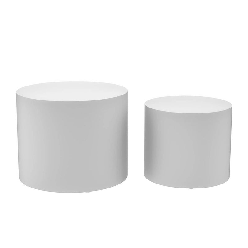 Table basse d'appoint en placage - lot de 2