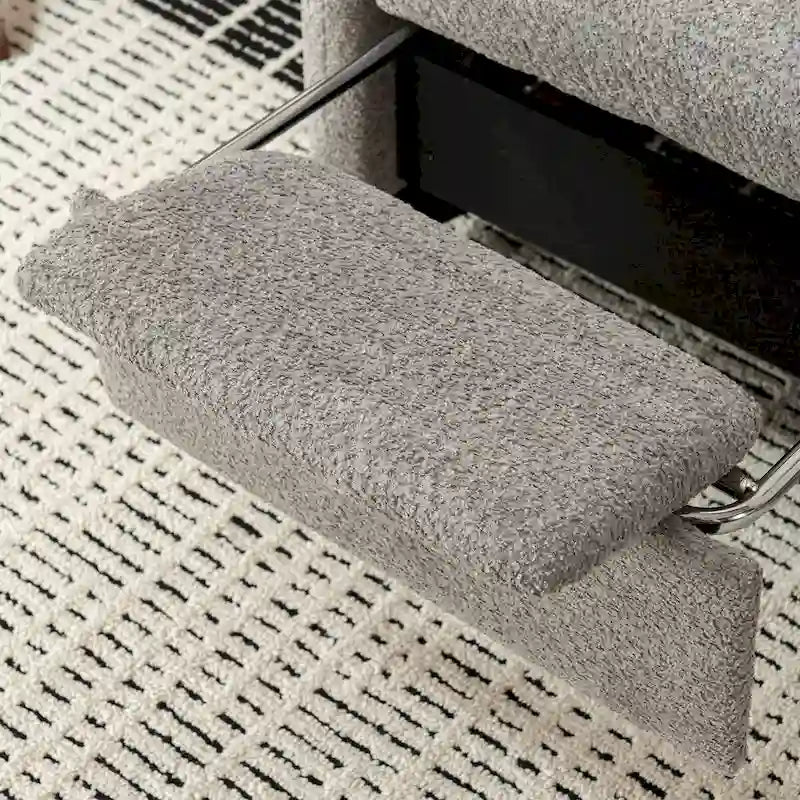 Fauteuil à bascule d'appoint avec repose-pieds et dossier haut