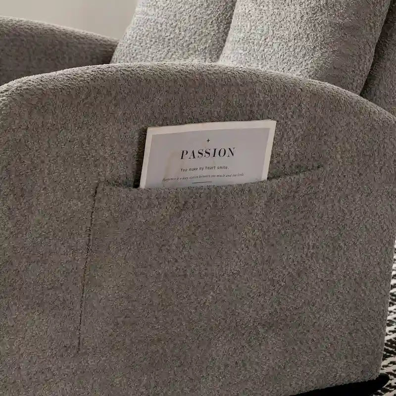 Fauteuil à bascule d'appoint avec repose-pieds et dossier haut