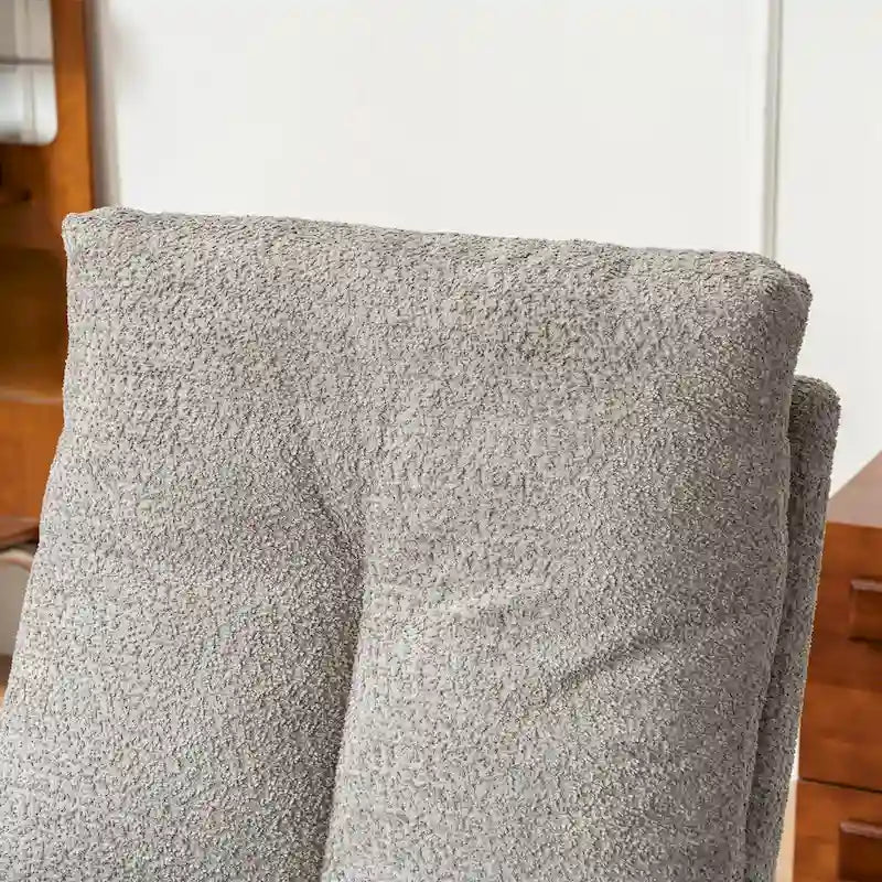 Fauteuil à bascule d'appoint avec repose-pieds et dossier haut