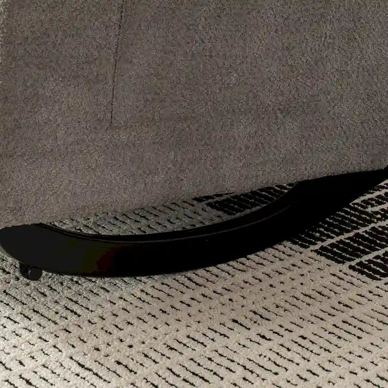 Fauteuil à bascule d'appoint avec repose-pieds et dossier haut