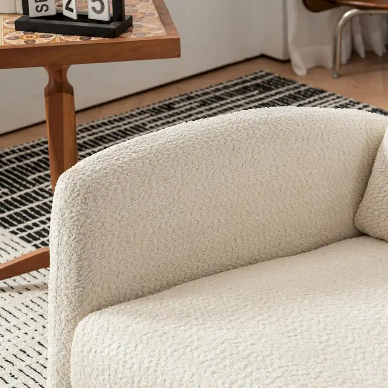 Fauteuil à bascule d'appoint avec repose-pieds et dossier haut