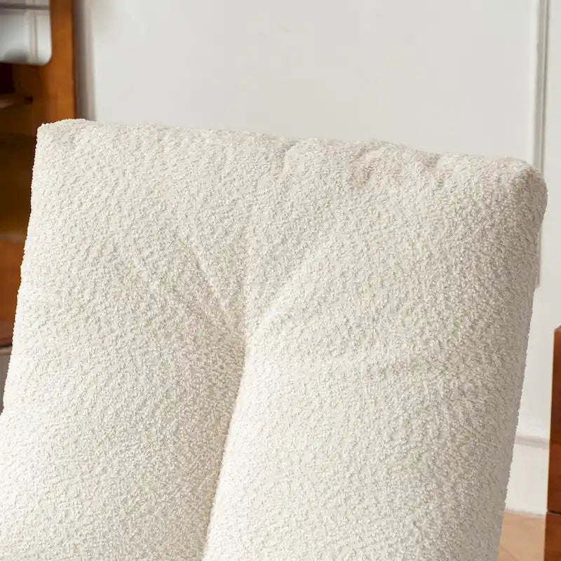 Fauteuil à bascule d'appoint avec repose-pieds et dossier haut