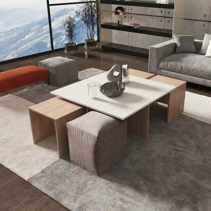 Table basse gigogne Manhattan Comfort Haley de style milieu de siècle