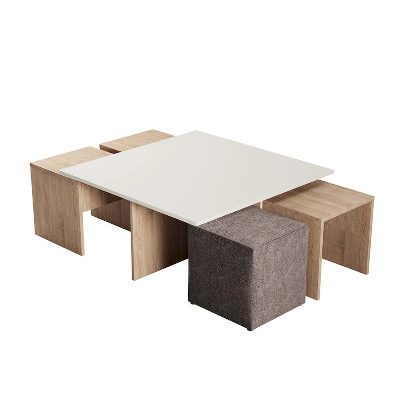 Table basse gigogne Manhattan Comfort Haley de style milieu de siècle