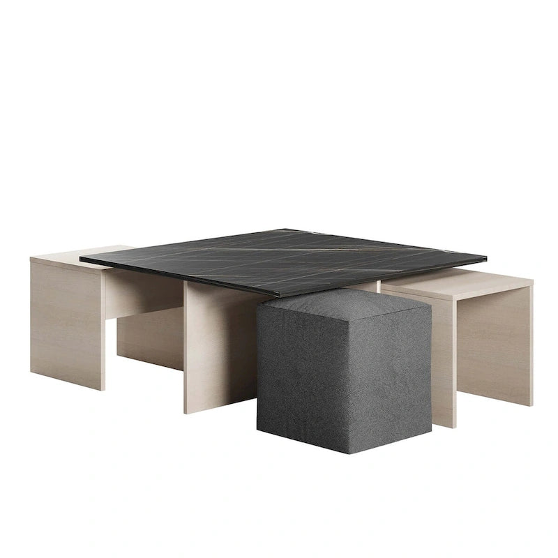 Table basse gigogne Manhattan Comfort Haley de style milieu de siècle