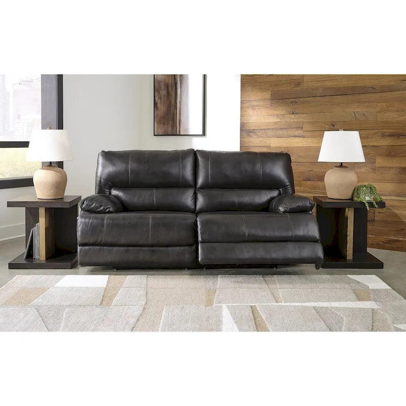 Canapé inclinable électrique Signature Design by Ashley Mountainous noir - 85 larg. x 42 prof. x 42 haut.