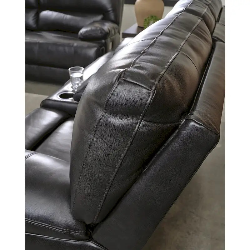 Canapé inclinable électrique Signature Design by Ashley Mountainous noir - 85 larg. x 42 prof. x 42 haut.