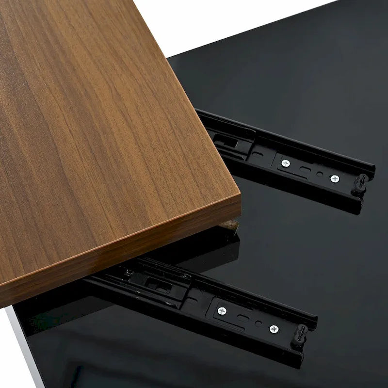 Table basse carrée moderne en bois avec plateau relevable et 4 tiroirs de rangement dissimulés