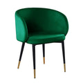 Chaise de salle à manger tapissée en velours rustique Best Master Furniture