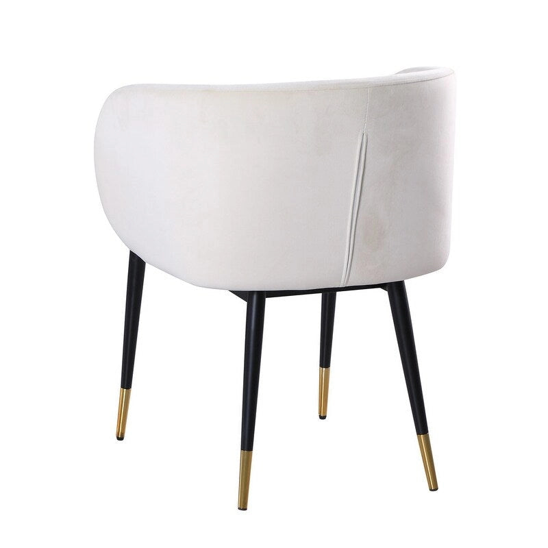 Chaise de salle à manger tapissée en velours rustique Best Master Furniture