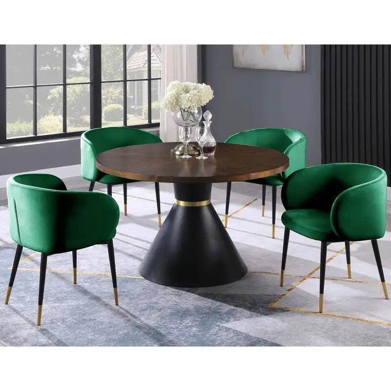 Chaise de salle à manger tapissée en velours rustique Best Master Furniture
