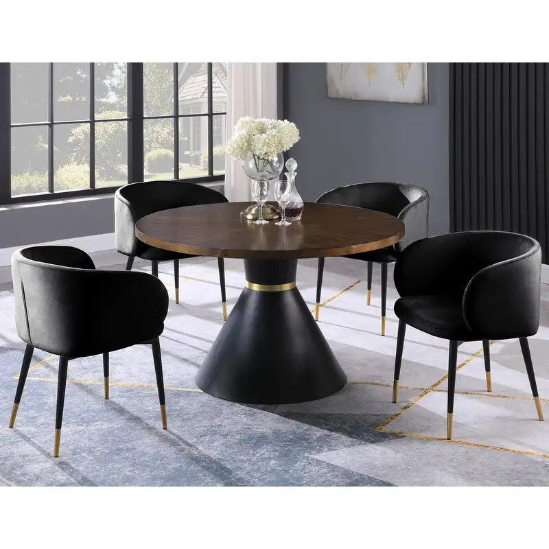 Chaise de salle à manger tapissée en velours rustique Best Master Furniture