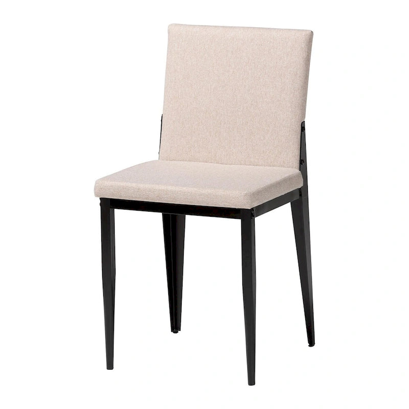 Ensemble de 4 chaises de salle à manger Bishop en tissu industriel et métal