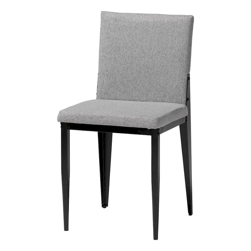 Ensemble de 4 chaises de salle à manger Bishop en tissu industriel et métal