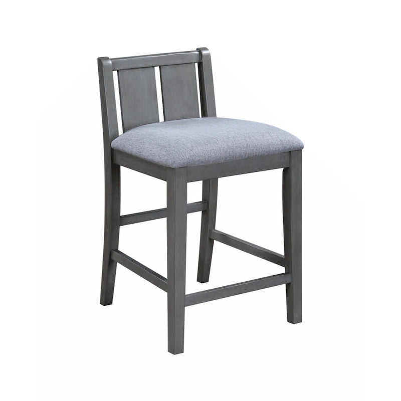 Graham Ensemble table de salle à manger à hauteur de comptoir 3 pièces avec étagères et 2 chaises pour petits espaces