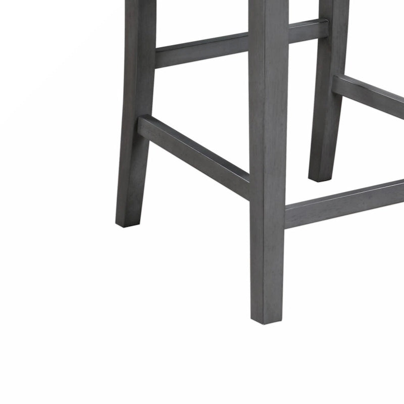 Graham Ensemble table de salle à manger à hauteur de comptoir 3 pièces avec étagères et 2 chaises pour petits espaces