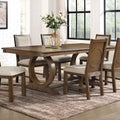 Table à manger extensible Agio de 213 cm, transitionnelle, marron, par Furniture of America