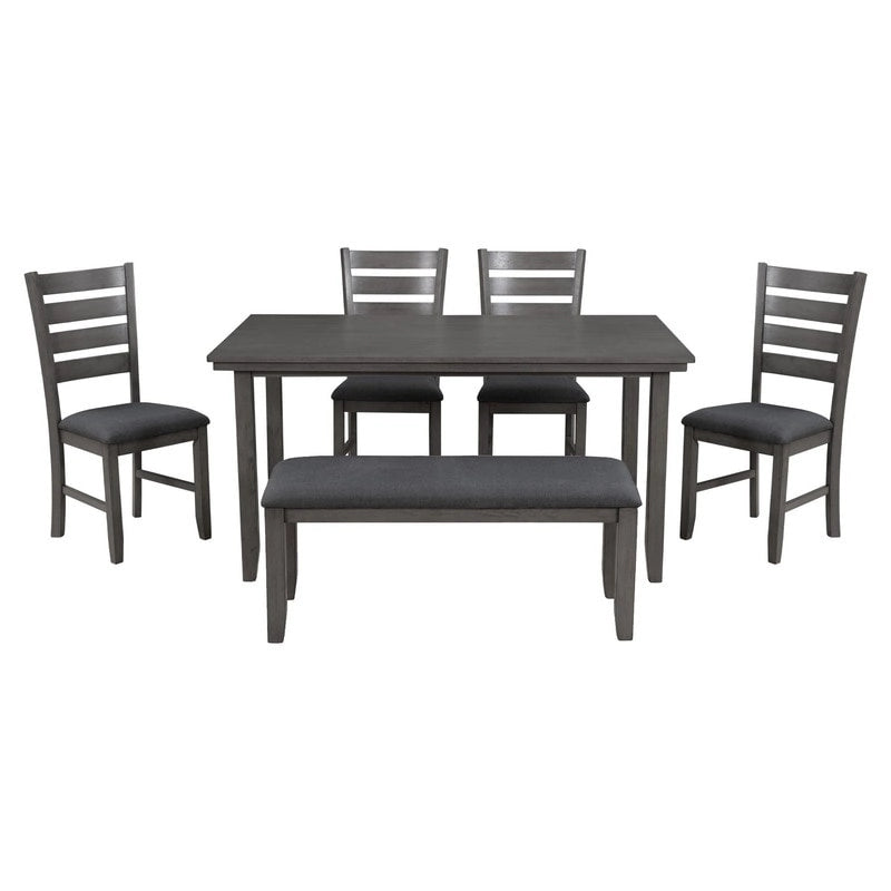 Ensemble de salle à manger 5 pièces de style ferme Table rectangulaire Chaise