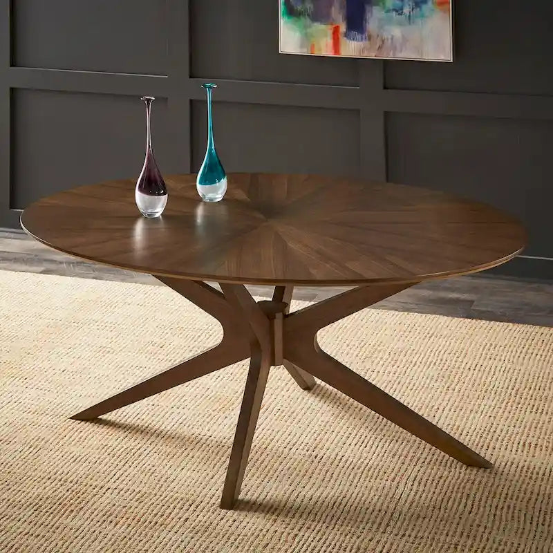Table de salle à manger ovale Rondo à finition noyer par iNSPIRE Q Modern