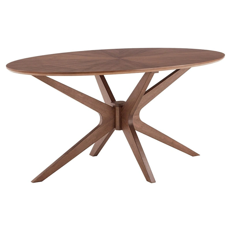 Table de salle à manger ovale Rondo à finition noyer par iNSPIRE Q Modern