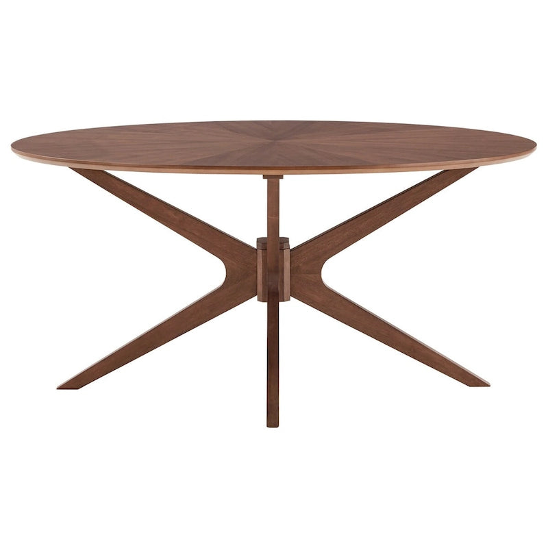 Table de salle à manger ovale Rondo à finition noyer par iNSPIRE Q Modern