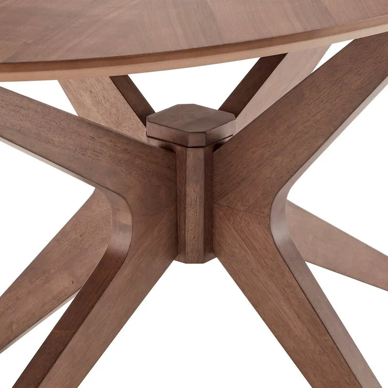 Table de salle à manger ovale Rondo à finition noyer par iNSPIRE Q Modern