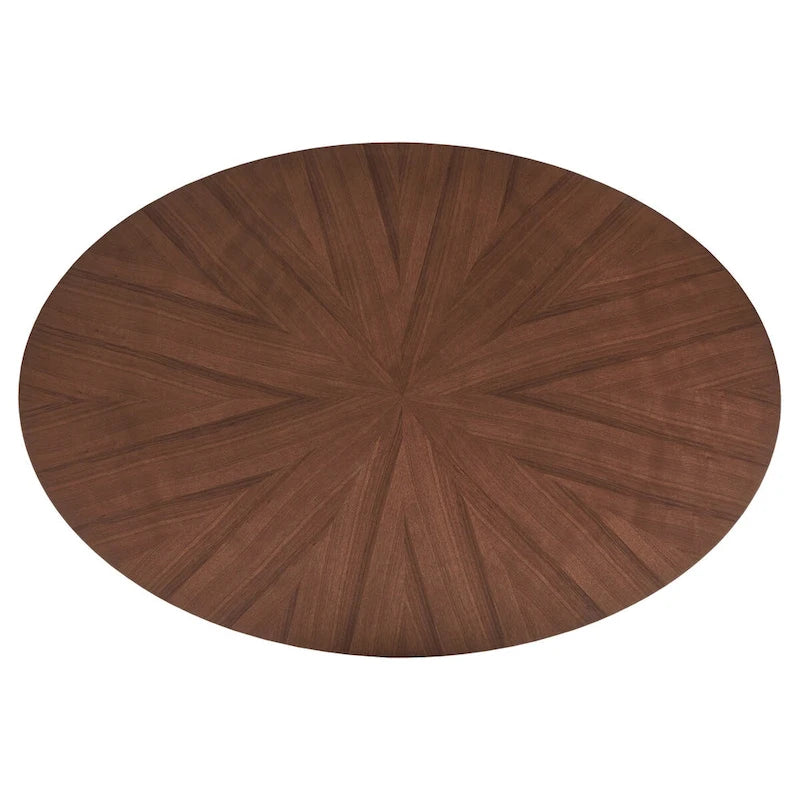 Table de salle à manger ovale Rondo à finition noyer par iNSPIRE Q Modern