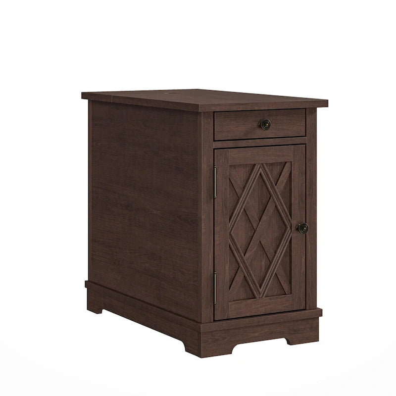 Table de chevet avec ports USB et rangement intégrés - Hauteur 58,4 cm