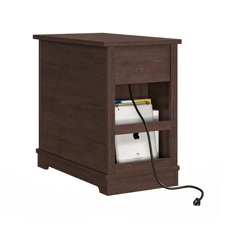 Table de chevet avec ports USB et rangement intégrés - Hauteur 58,4 cm