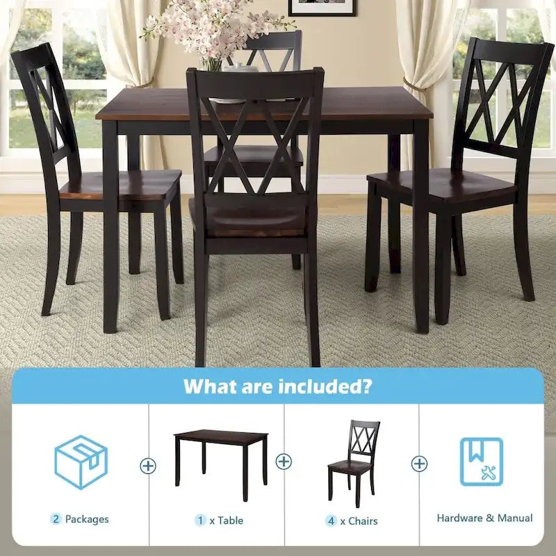 Ensemble table et 5 chaises de salle à manger, Ensemble table de cuisine pour la maison
